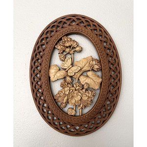 VTG Faux Wood Carved Wall Hangings